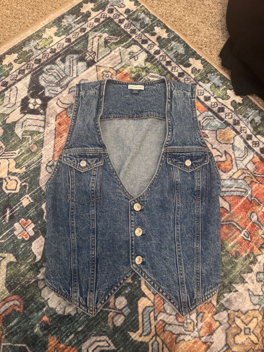 American eagle denim vest size small